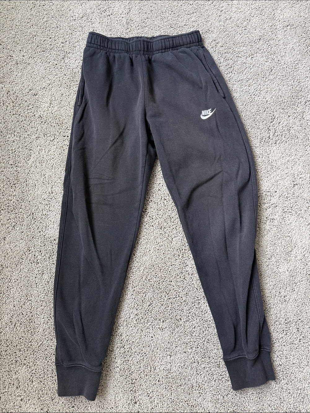 Nike mens Black Jogger Pants with White Swoosh